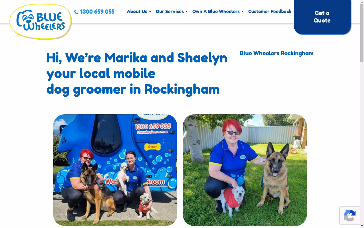 Blue Wheelers Rockingham, Mobile Dog Groomer