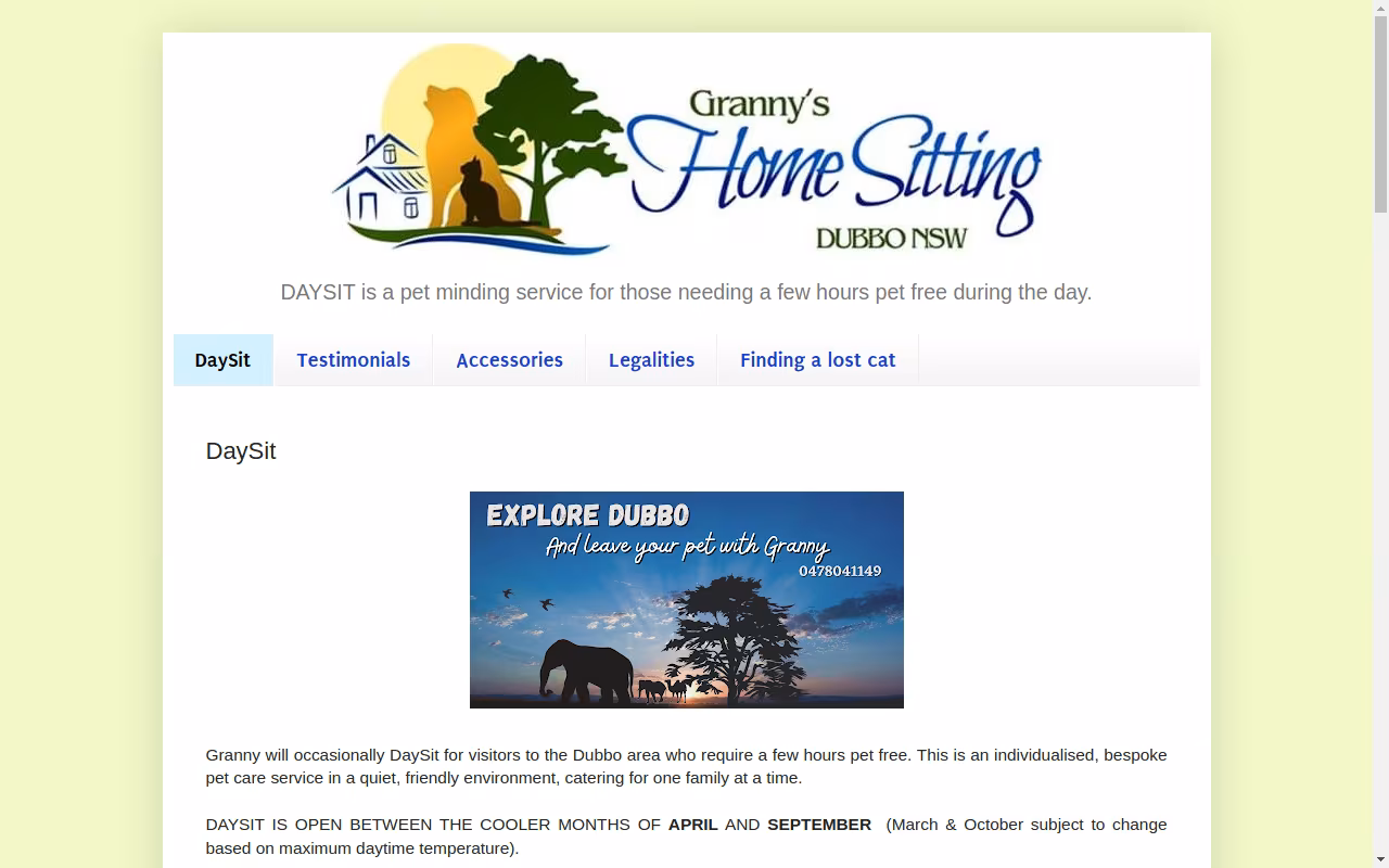 Granny's Pet Sitting Dubbo NSW
