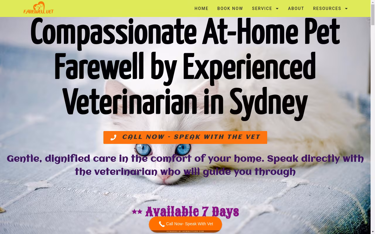 FAREWELL VET - Peaceful At-Home Pet Euthanasia in Sydney