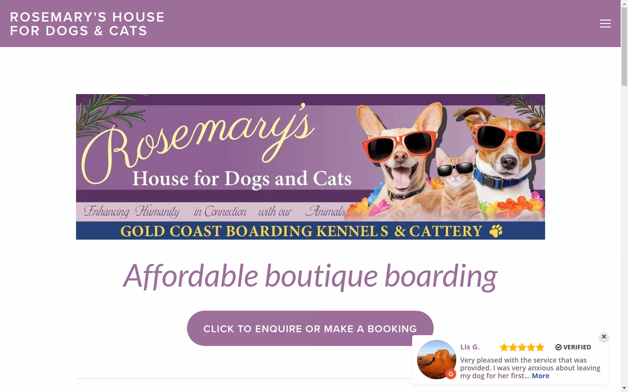Rosemary's House for Dogs & Cats Pty Ltd T/A Gold Coast Boarding Kennels & Cattery