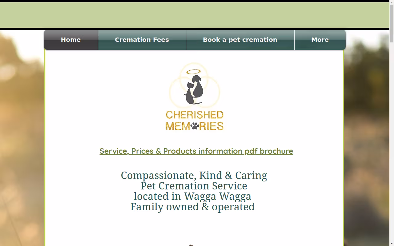 Cherished Memories Pet Services - Wagga Wagga