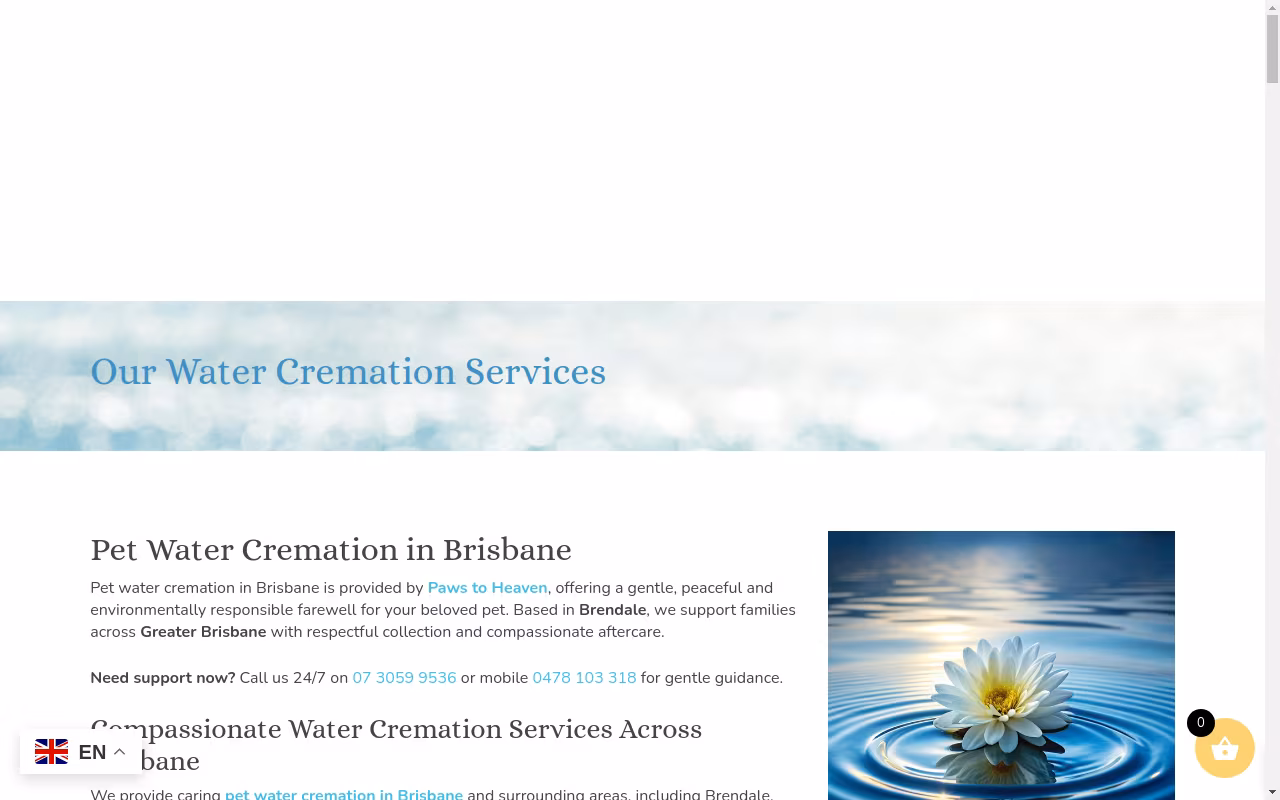 Paws to Heaven – Water Pet Cremation Brisbane